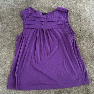 Cute purple theory shirt with pleated detail on top size medium